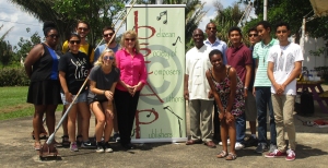 Students visit the Belizean Society of Composers, Authors & Publishers. 